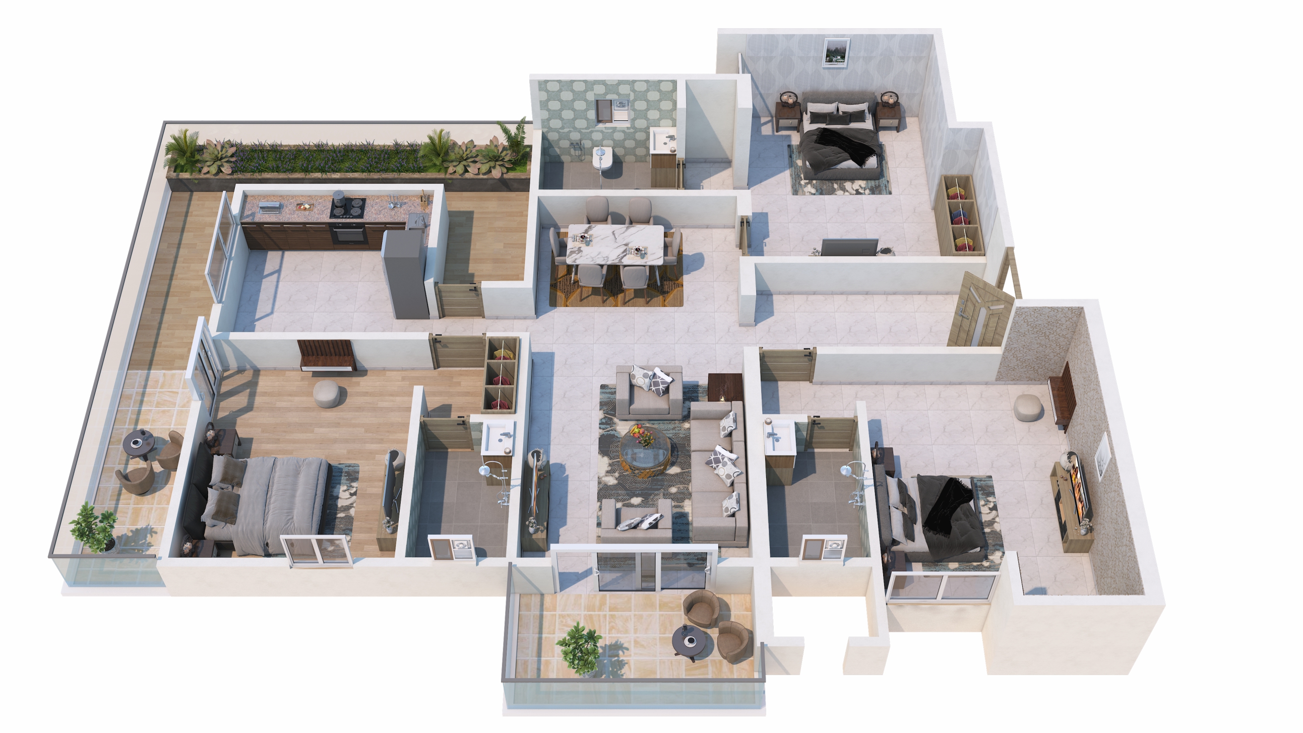2 BHK Layout Blueprint