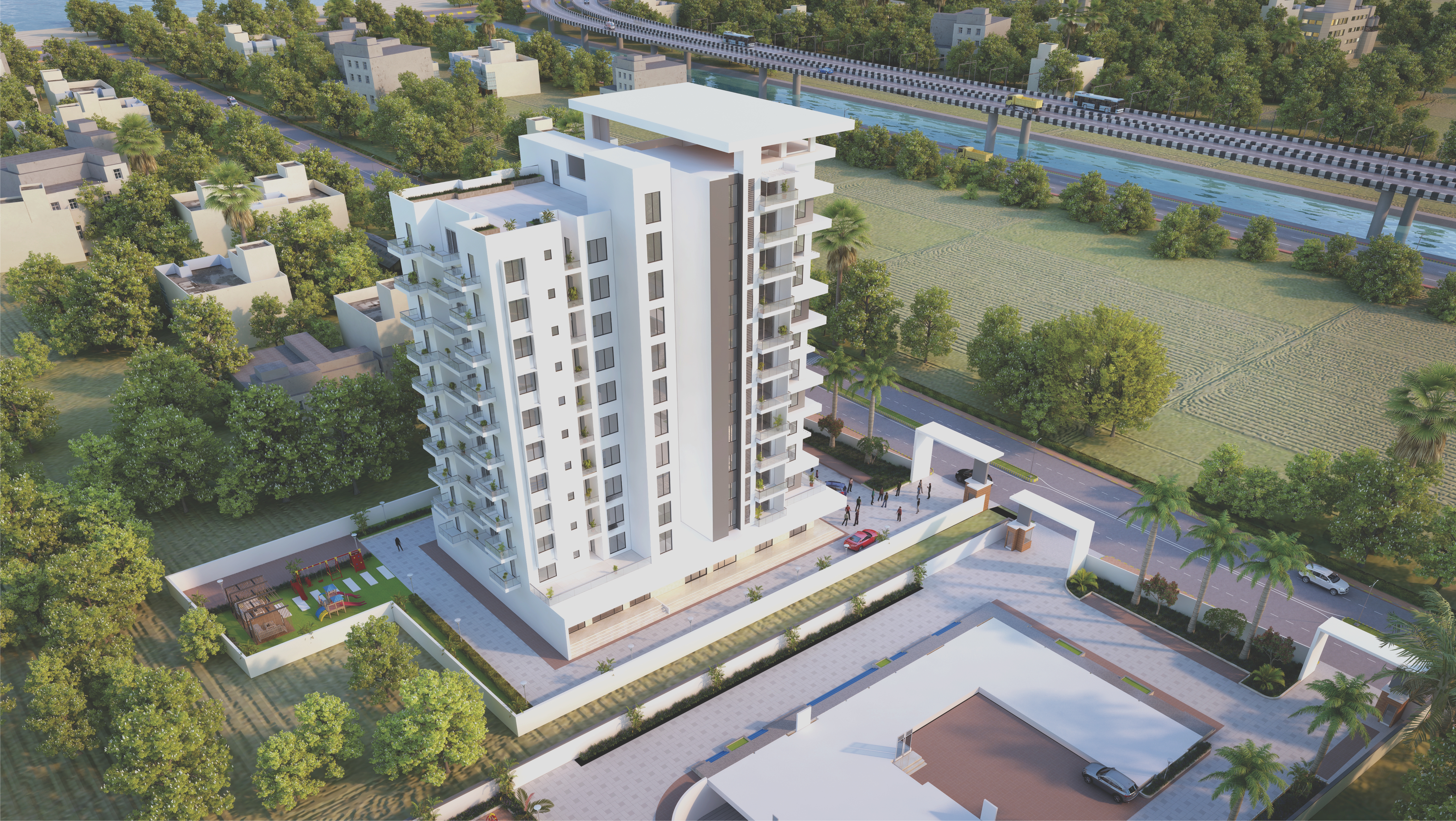 Winsome Hari Pearlz - Aerial Exterior Render