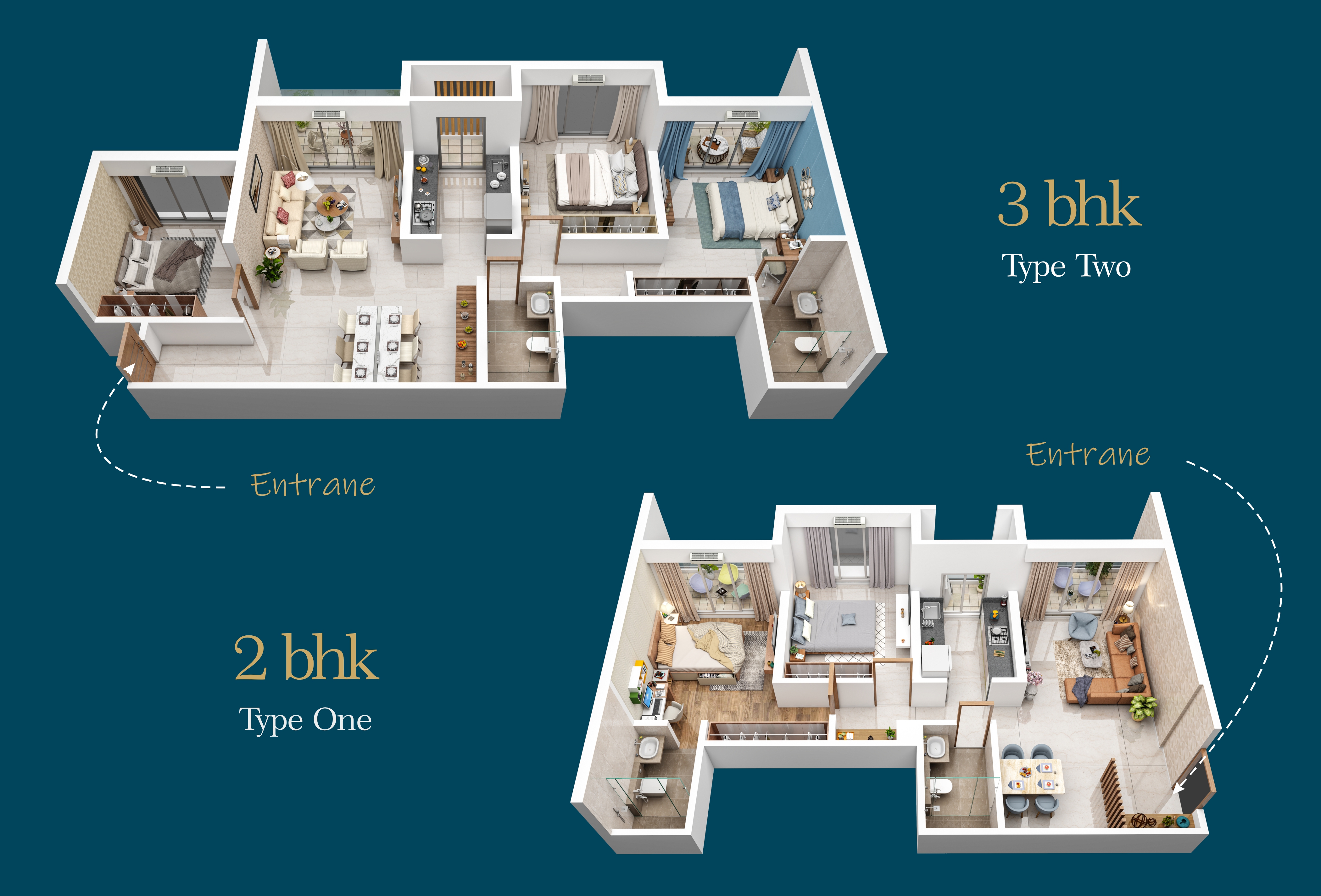 3BHK & 2BHK Entrance Showcase