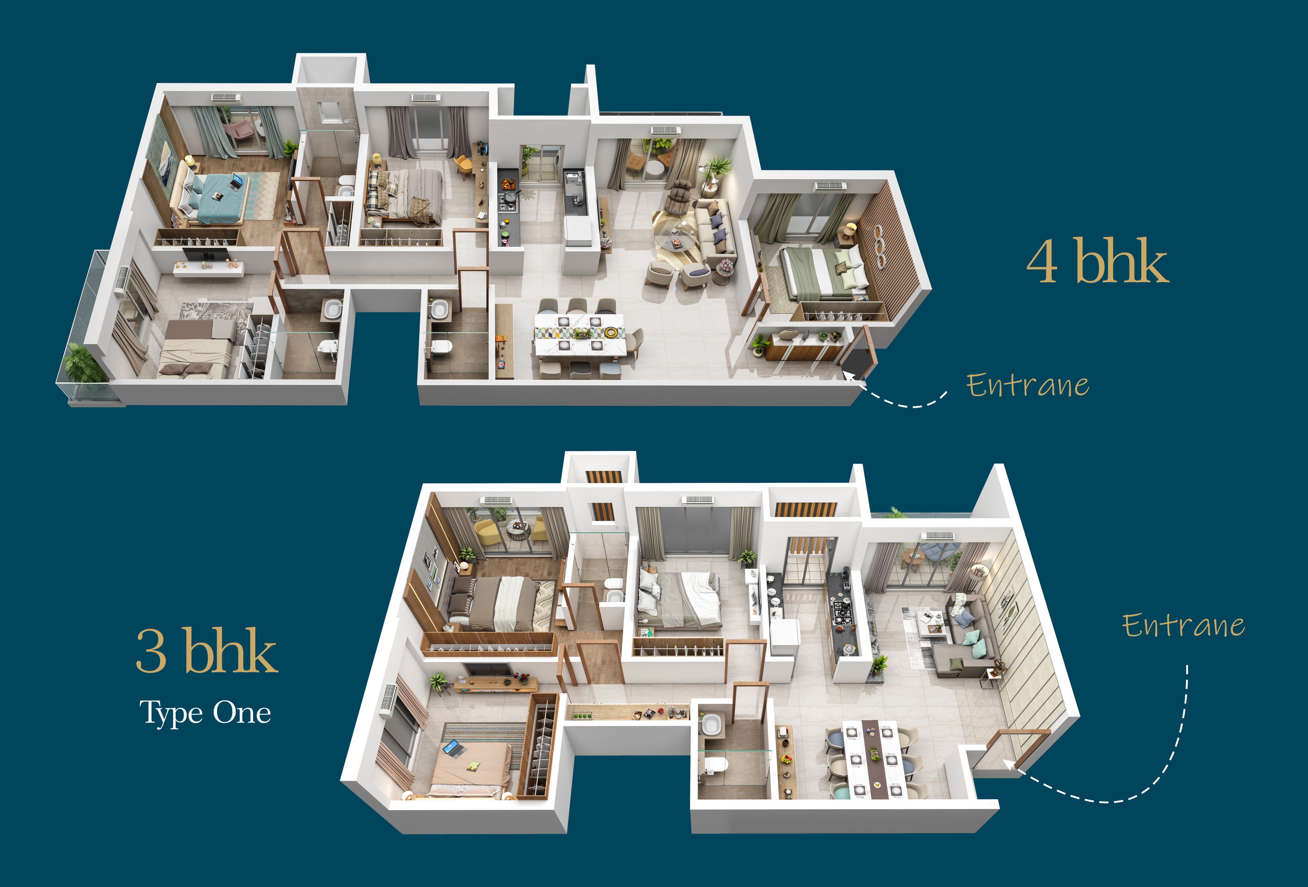 4BHK & 3BHK Entrance Showcase