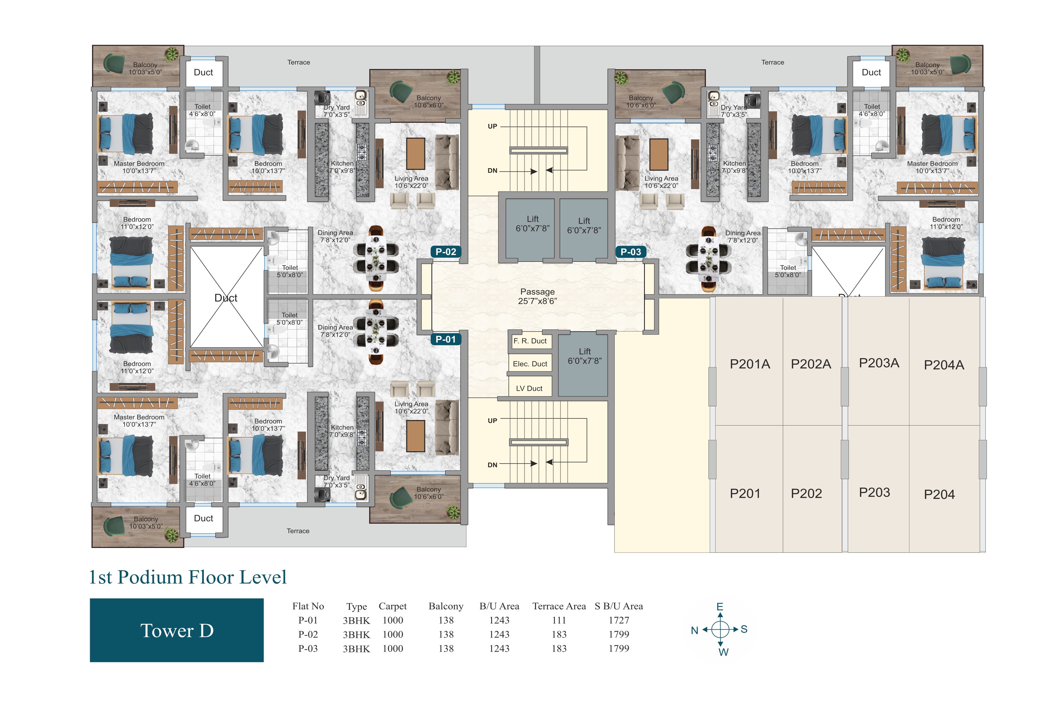 Tower D Podium Floor