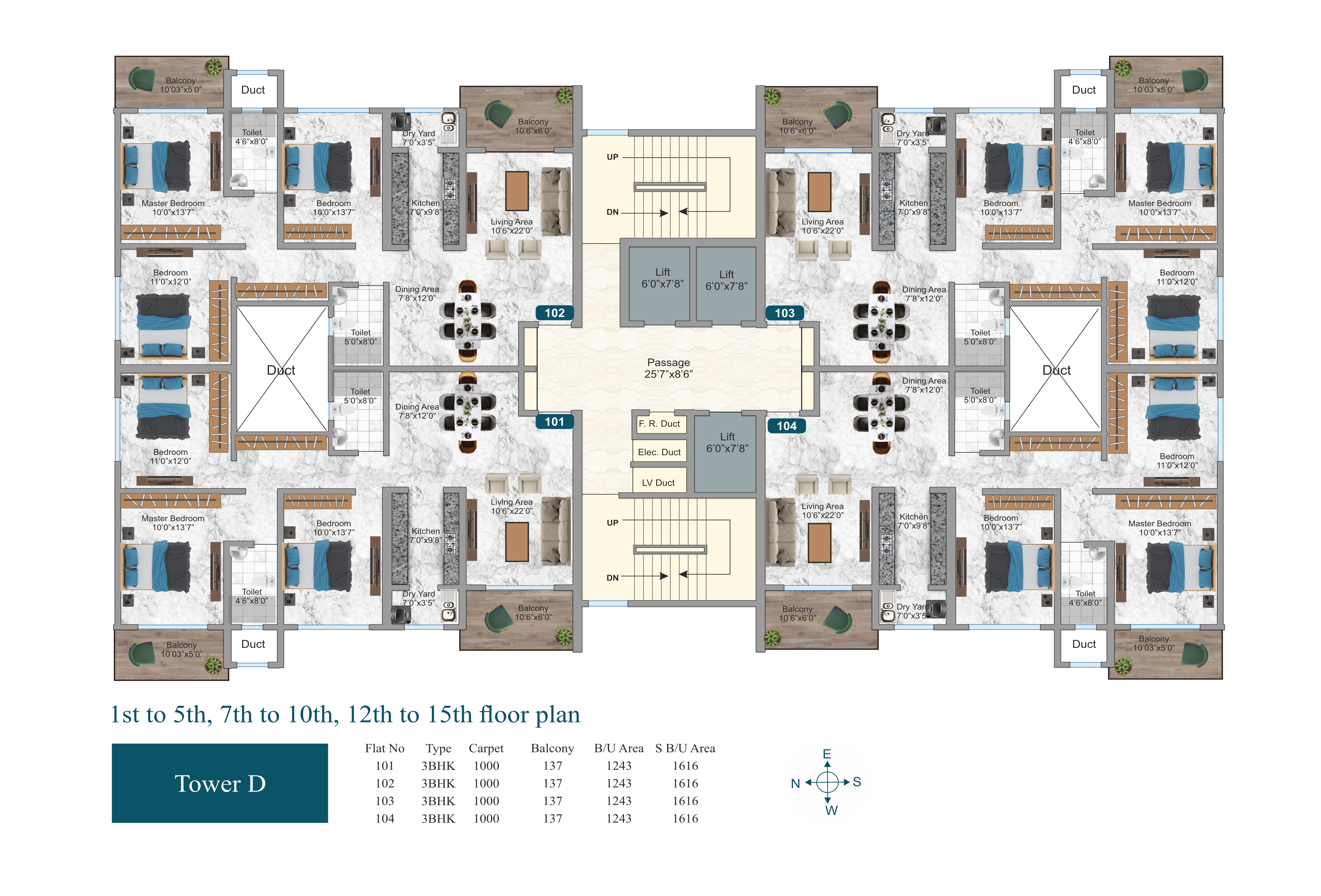 Tower D Typical Floor